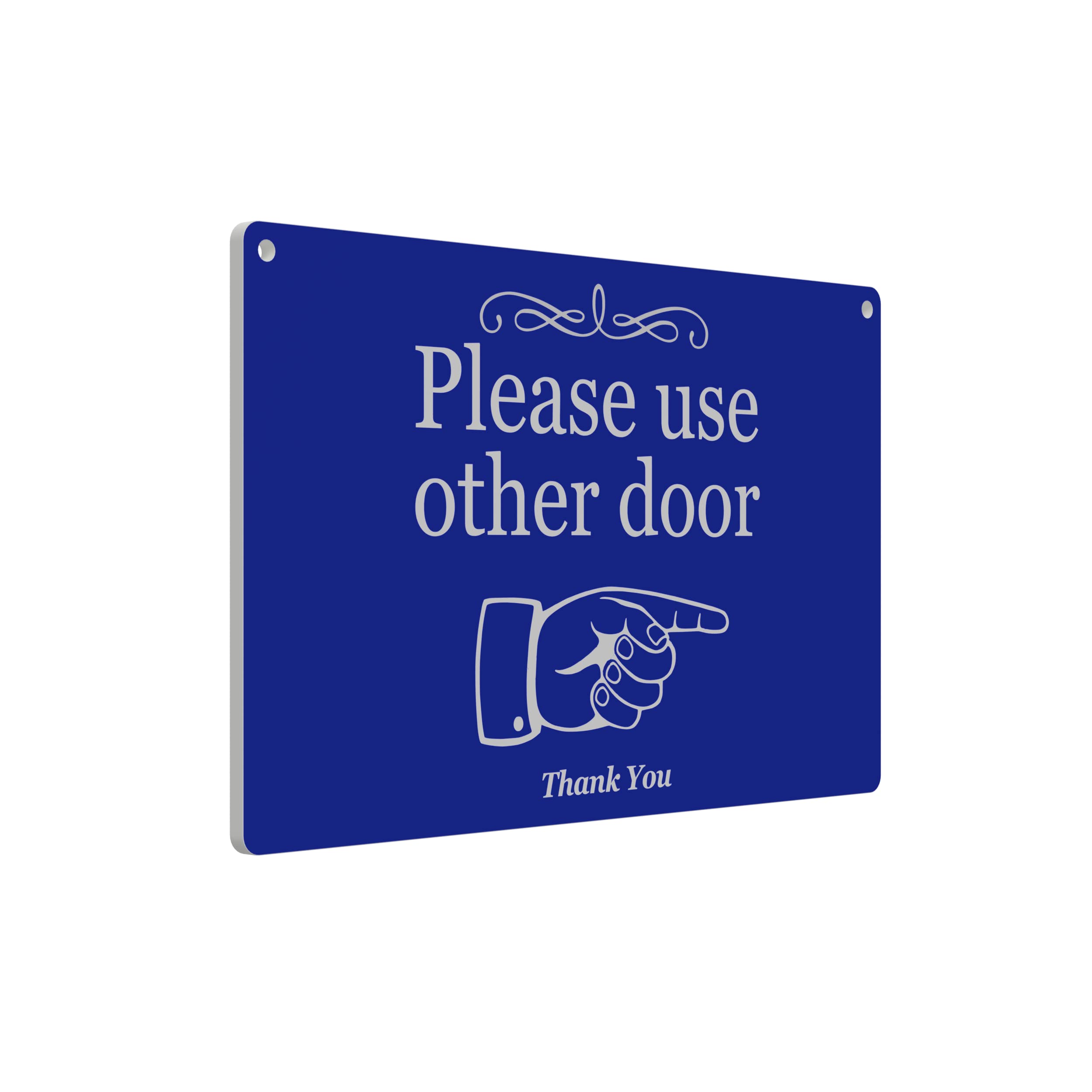 Reversible 'Please use other door' Sign, Double Sided, Arrow, Door Hanging - Image 3