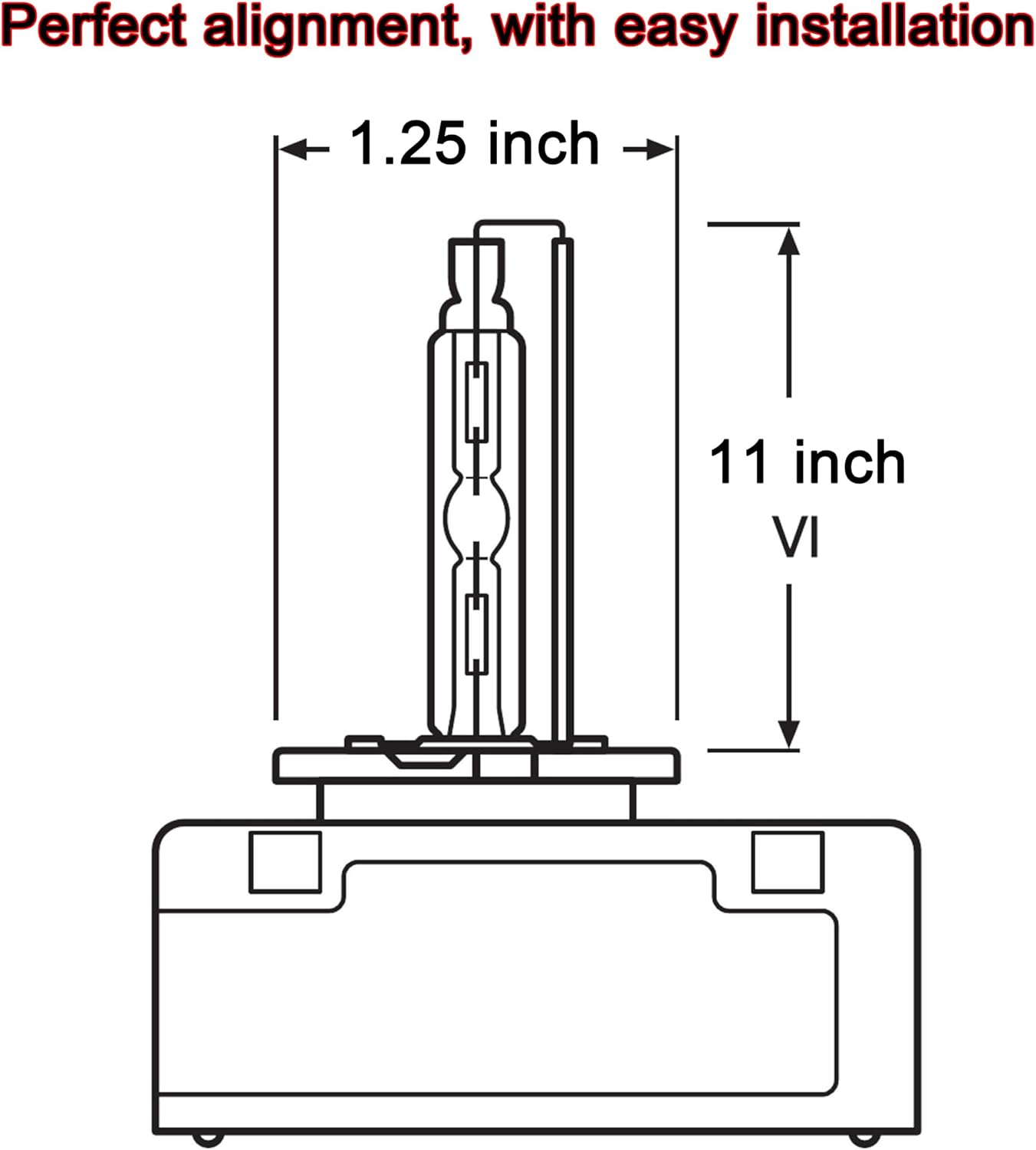 D5S Xenon Light Bulbs for 2016 2017 2018 Chevy Silverado 1500 WT LS LT Custom, 6000K White Replacement OEM 13594523 12V 35W Plug and Play, Pack of 2