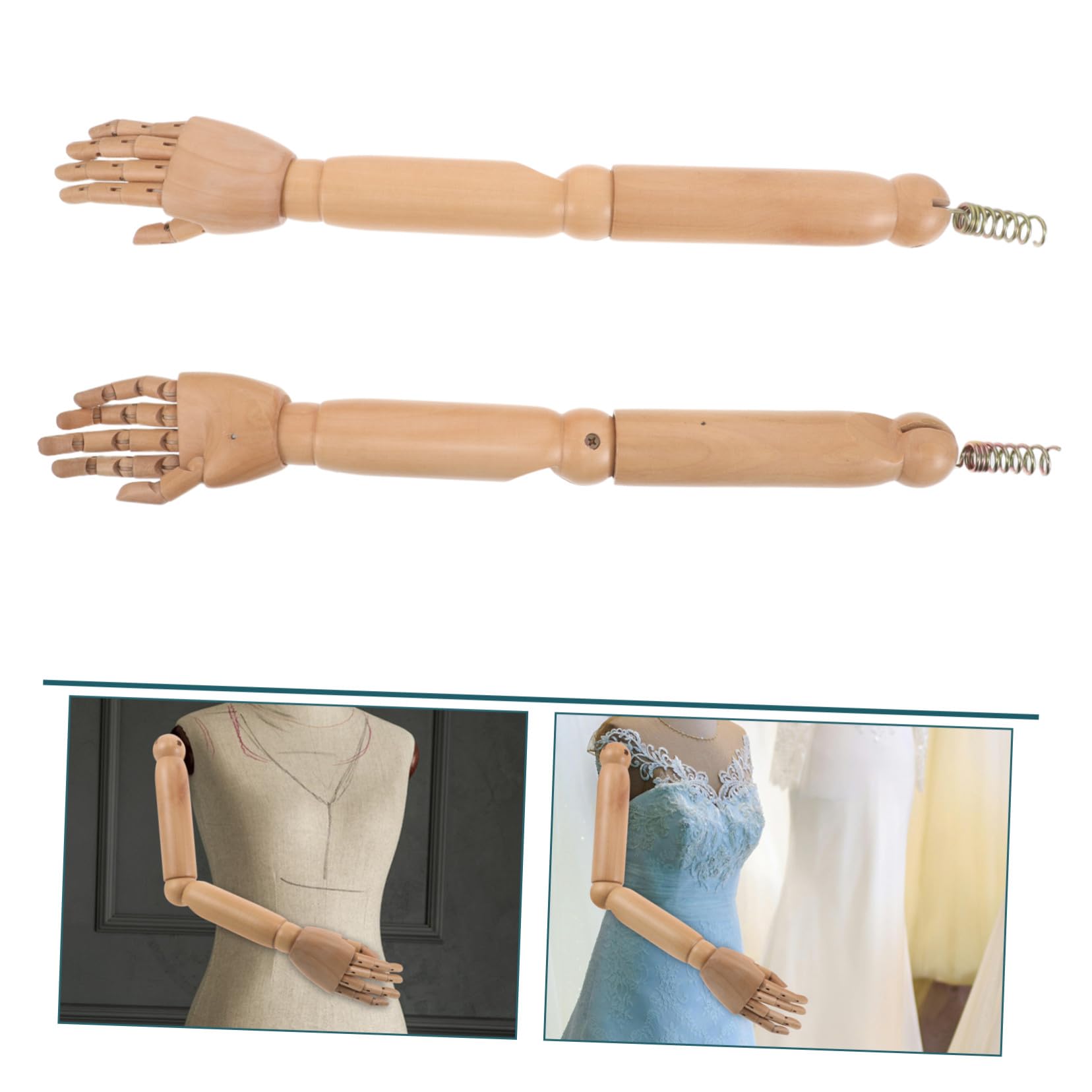 PLAFOPE Mannequin Articulés Toucher Réaliste en Bois avec Joints Flexibles Remplacements Naturels et Esthétiques Paire de Bras pour Jeux de Rôle et Projets Artistiques