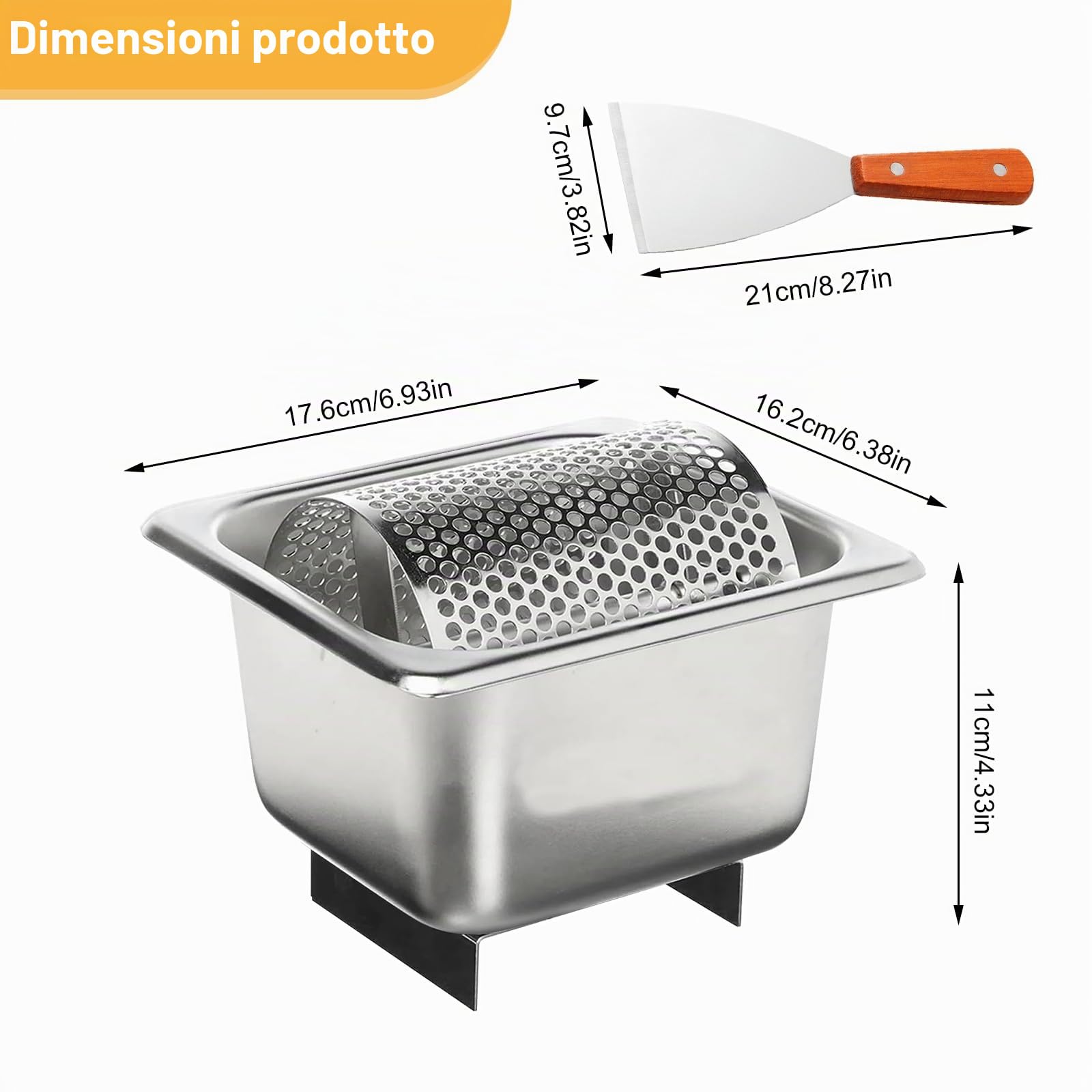 Rullo spalmaburro in acciaio inox con supporto, strumento rotante | Per spalmare il burro, dispenser a ruota efficiente e riutilizzabile per la cucina di casa