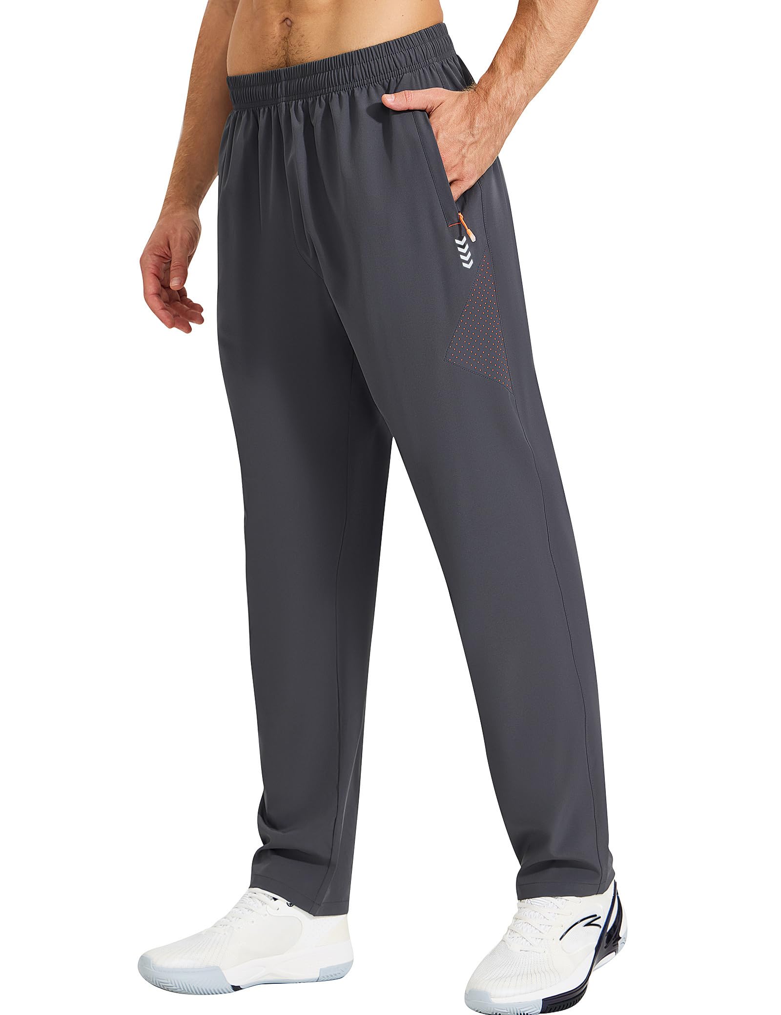 Cimic Pantalones Deportivos para Hombre Pantalón Cintura elástica Cordón Bolsillos con Cremallera