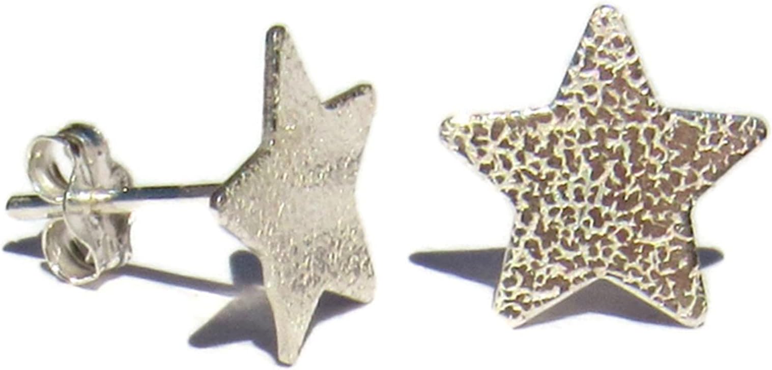 Sterling Silver Star Earrings. Studs. Gift Bag and Boxed - Lesley H Phillips