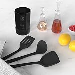 Ensemble d'ustensiles de cuisine en silicone - Ustensiles de cuisine résistants à la chaleur jusqu'à 446°F, spatule, pince, cuillère, brosse, fouet, ensemble d'outils pour ustensiles de cuisine pour ustensiles antiadhésifs, lavable au lave-vaisselle (sans BPA)