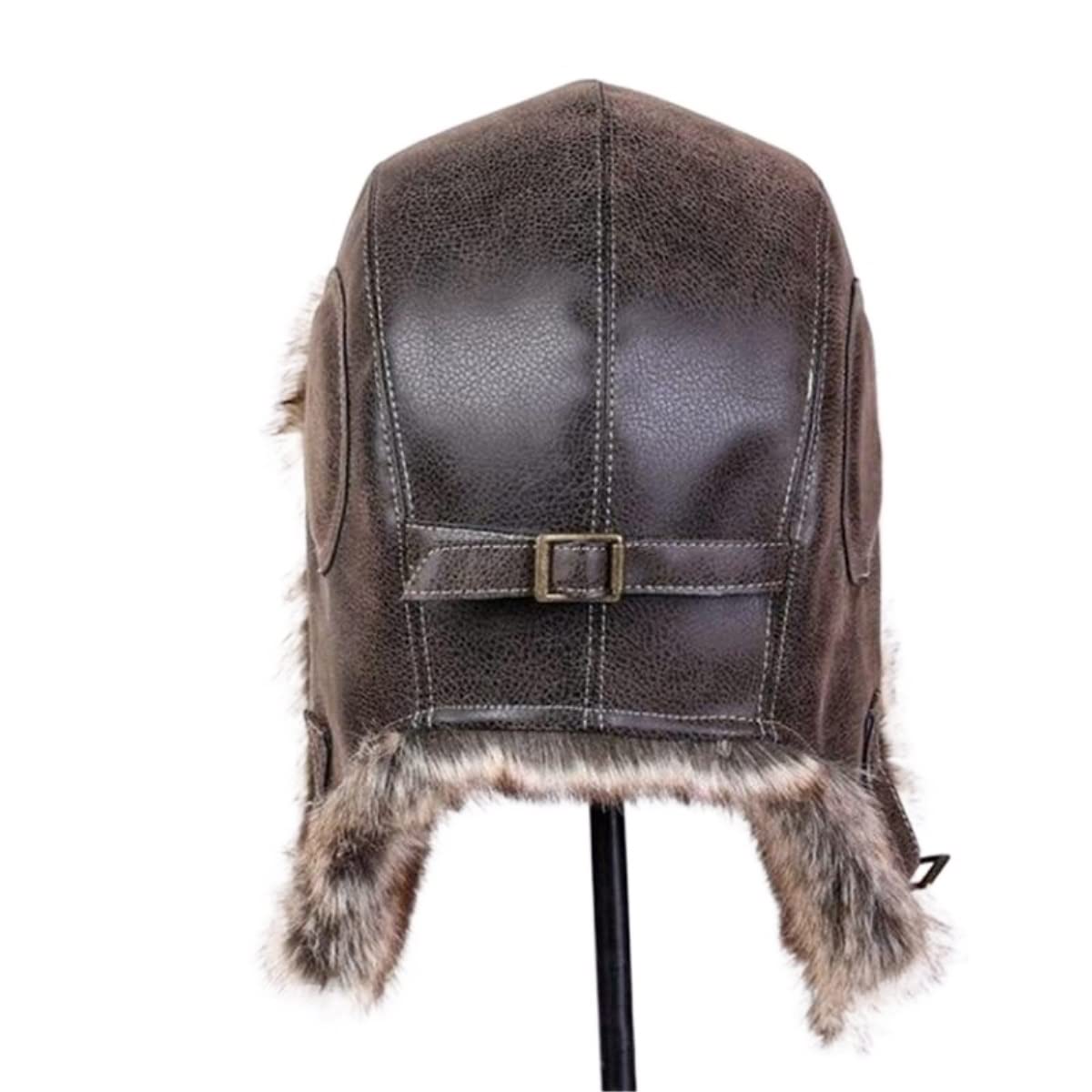 Czapka Zimowa Ekologiczna Męska Czapka Traperska Czapki Winter Trooper, Nauszniki Wiatroodporne Rosyjskie Narciarskie Ushanka Ciepła Czapka Zimowa