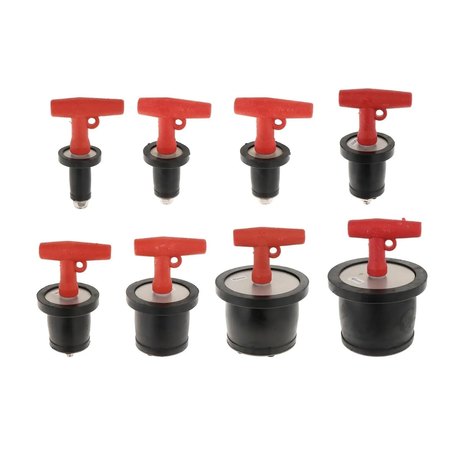 Marine Boat T Handle Drain Plug Seal Stainless Steel Drainage Stopper Easy to Use Adjustable Rubber Expansion Pipe(Style A)