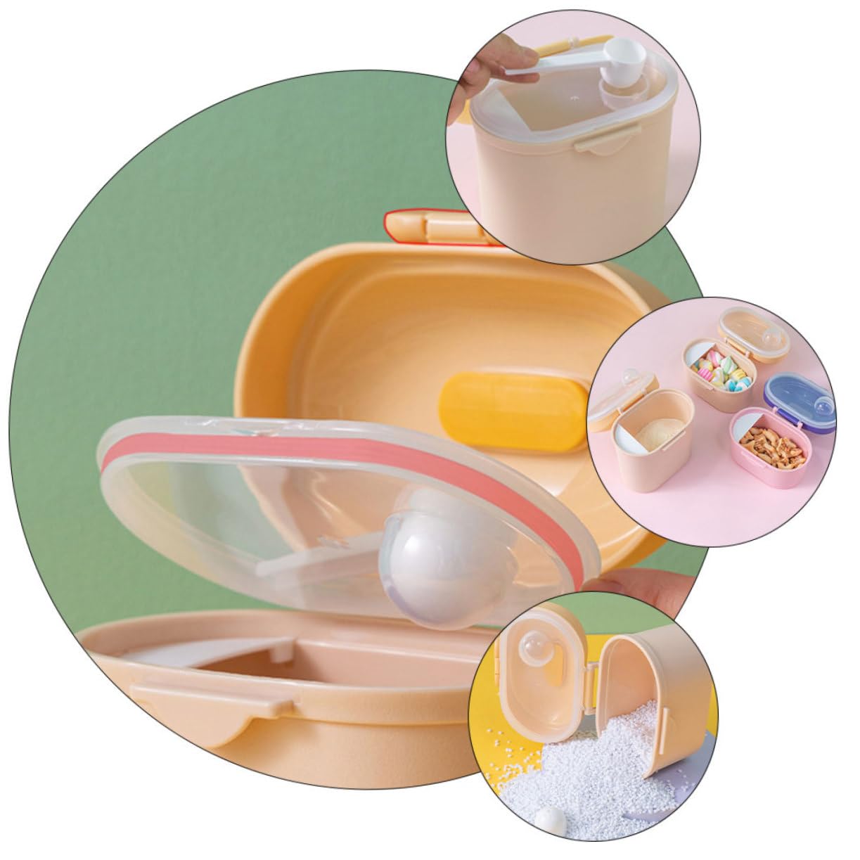 ERINGOGO Food-grade Material Milk Powder Dispenser Leak Proof Storage for on The Go