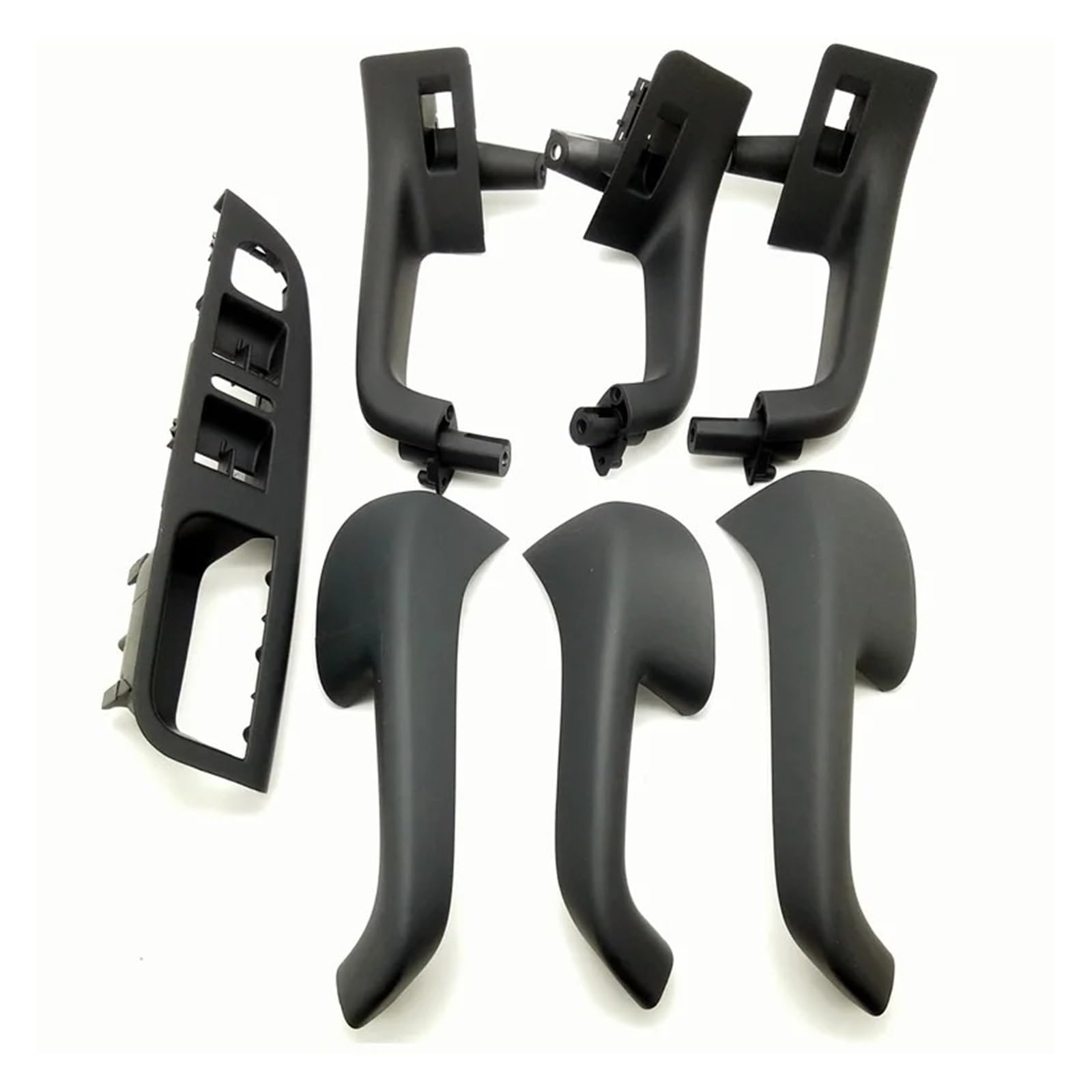 Dntodevb 7Pcs Black Color Interior Door Handle Grab Cover Set For V&W Golf 5 Gti Mk5 For Je&Tta Cars Doors Handles