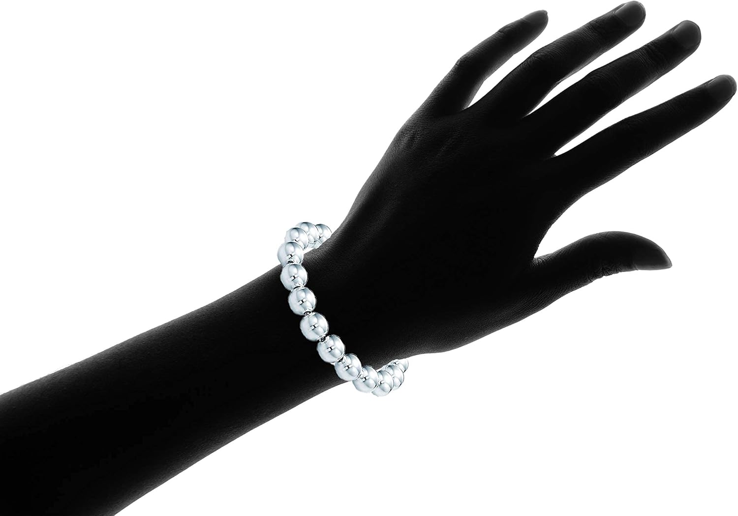 925 Sterling Silver 4MM-10M Italian Bead Ball Chain Bracelet- Handmade Bead Italian Bracelet, Silver Bead Bracelet For Women, 6.5, 7, 7.5, 8 Inch Bracelets - Image 4