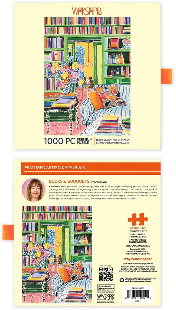 WerkShoppe Books & Bouquets 1000 Piece Puzzle