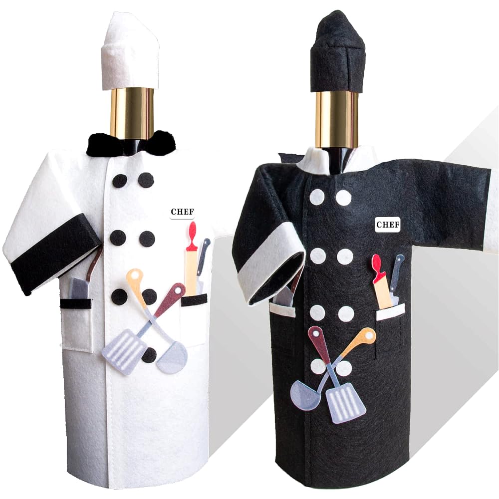 Chef Gift and Wine Bag - Bottle Covers and Decor for Chef Party