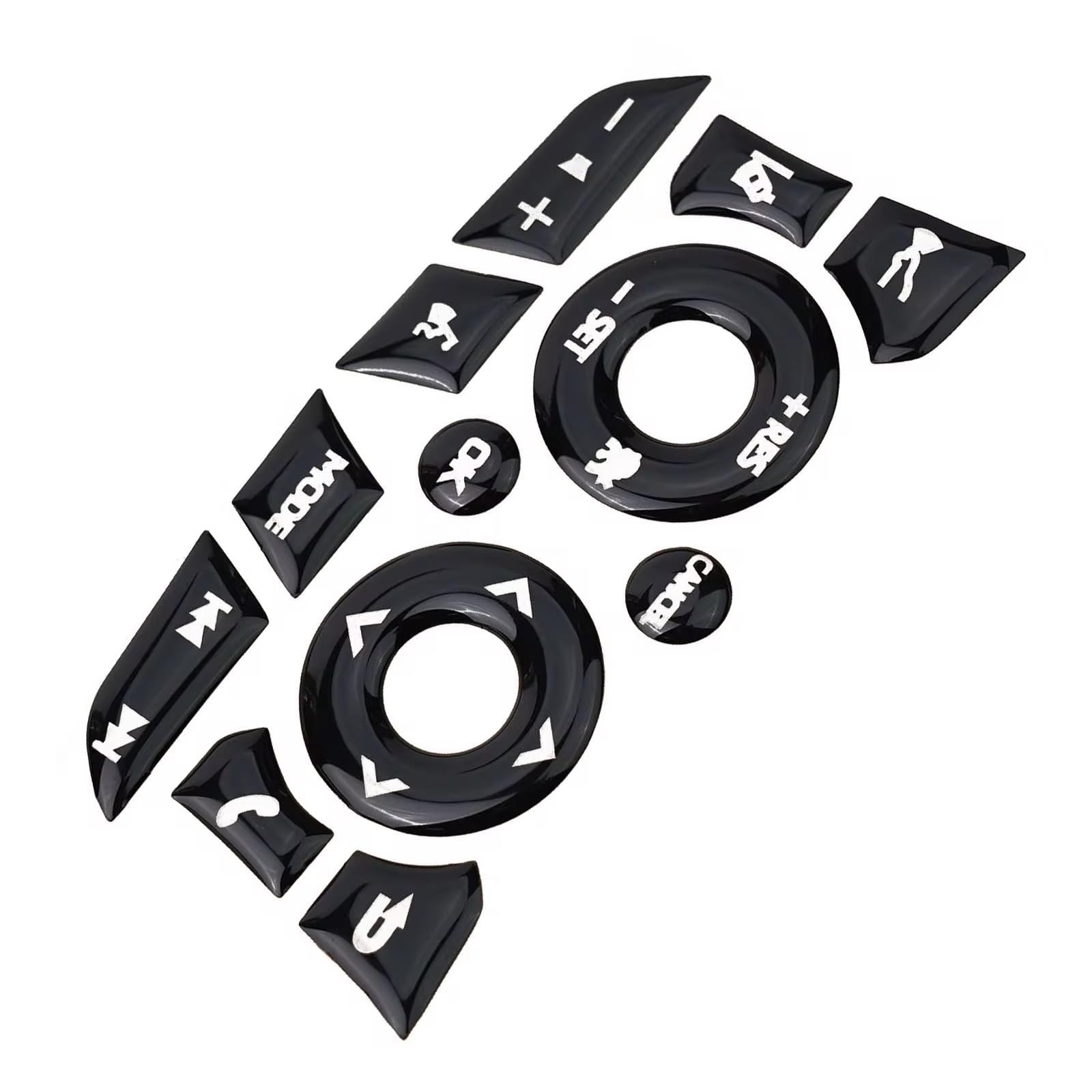 Button Repair Sticker Compatible with Toyota for Corolla 2019 2020 2021 2022 Car Steering Wheel Button Cover Trim Gloss Black Steering Wheel Button Cover Sticker