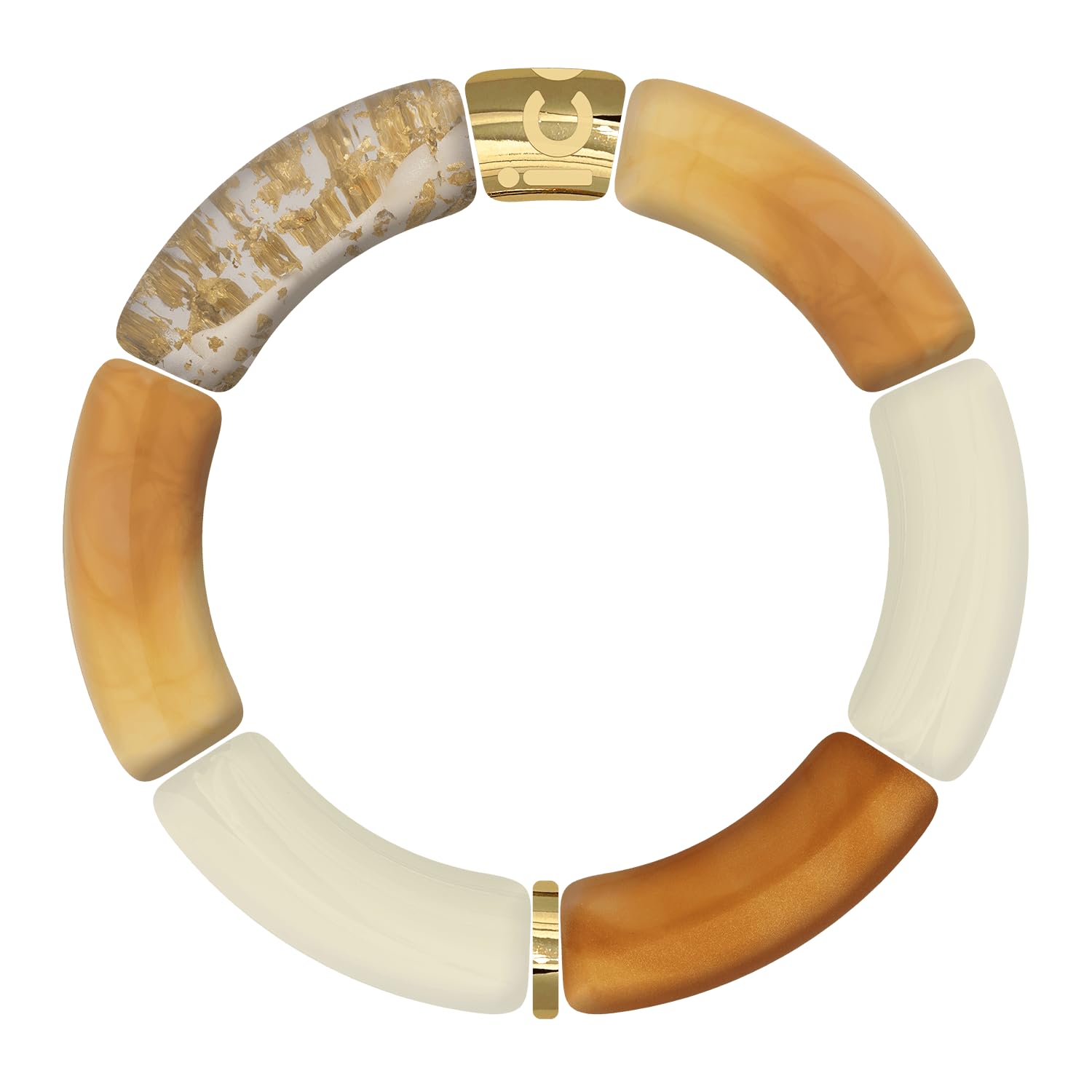 ICE Jewellery - Bella bracelet - Warm orange - Orange, white and gold ladies fashion bracelet (023543)