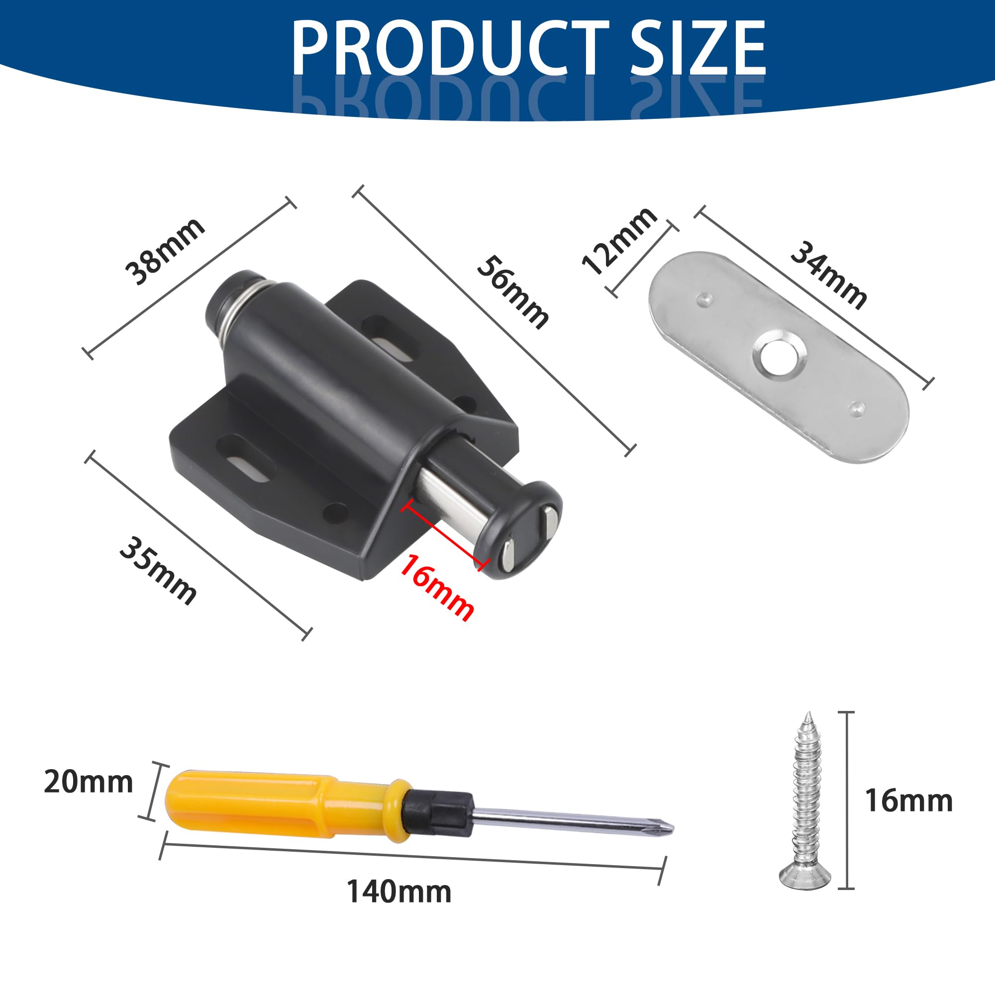 Chiusura Magnetica Per Ante - 4 Pezzi Push To Open Per Armadi E Cassetti - Foto 11