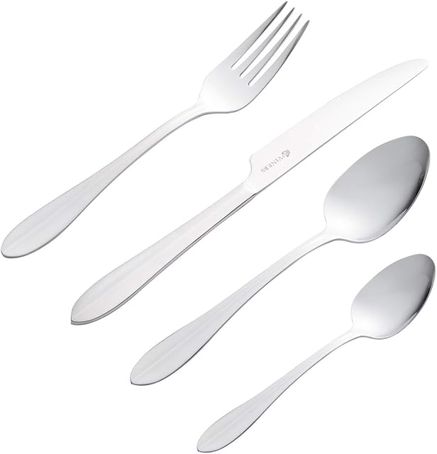 Viners 0303.121 Everyday Breeze Cutlery Set Elegant Mirror Polished Flatware Gift Box with 15 Year Guarantee 18/0 Stainless Steel