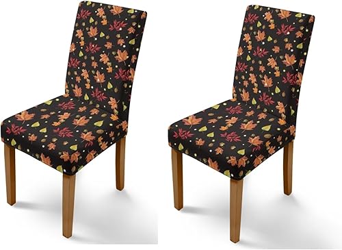 Miniatura 106 de Rnyleeg Fall Autumn Seat Covers for Dining Chairs Set of 4 Sunflower Themed Stretch Dining Chair Covers Soft Comfy Chair Slipcovers for Cocktail
