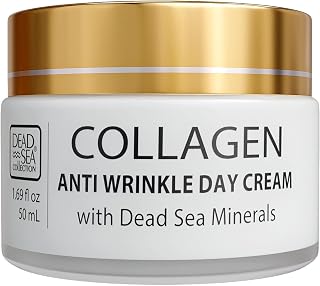 Dead Sea Collection Anti-Aging Day Cream with 3X Collagen, Dead Sea Minerals & Vitamin E - Wrinkle Reducing Face Moisturizer for All Skin Types (1.69 oz)