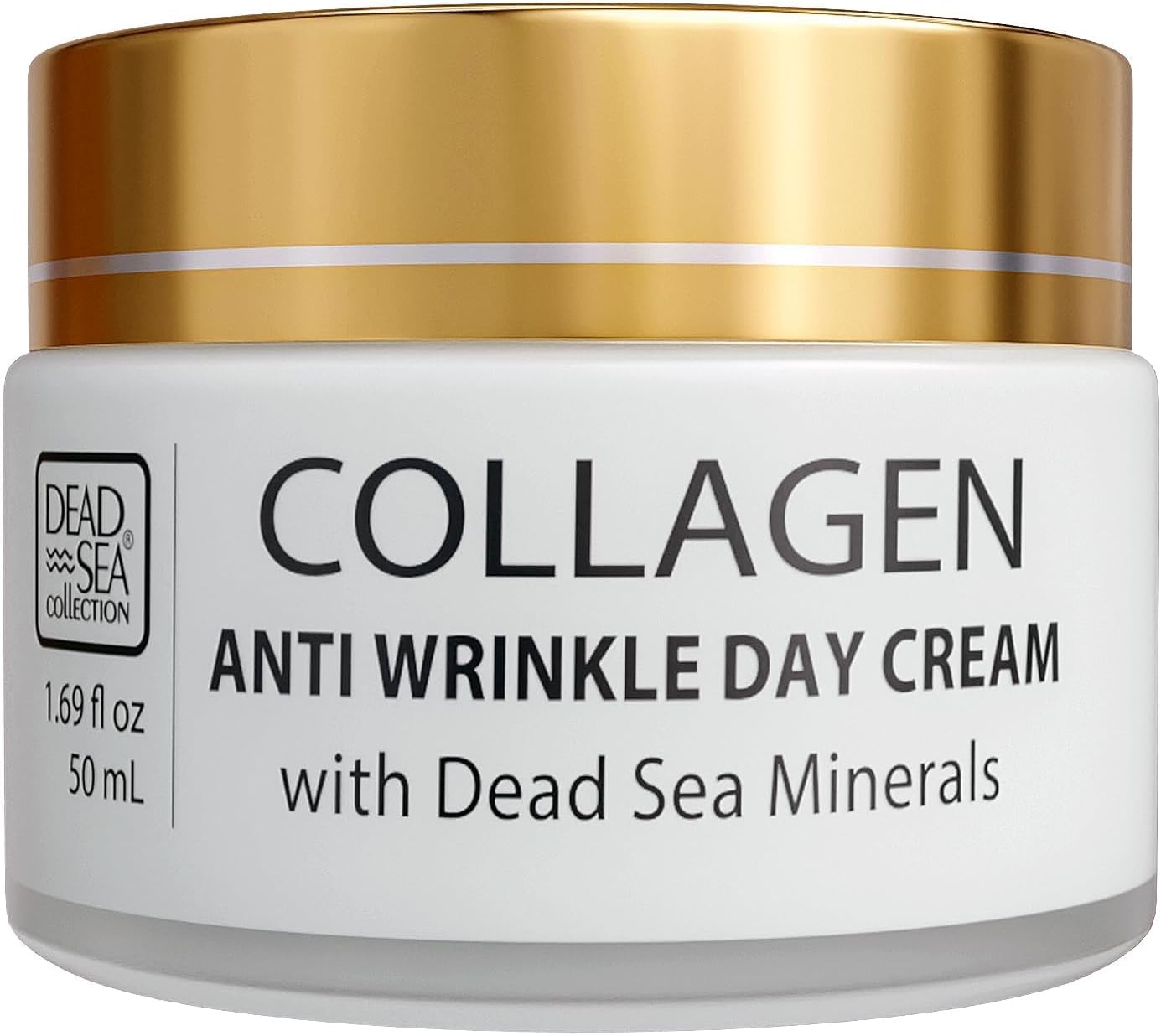 Dead Sea Collection Moisturising Day Face Cream with 3X Collagen – Anti Aging Nourishing Facial Moisturiser with Dead Sea Minerals and Vitamin E for Women and Men – All Skin Types (50 ml)