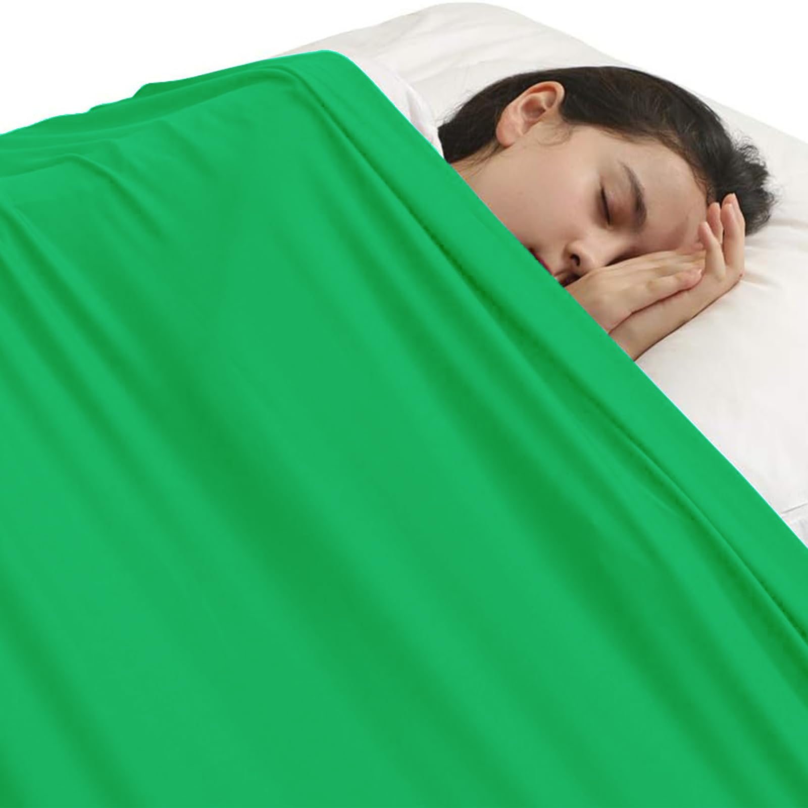 SZSMART Sensory Compression Sheet for Kids, Lycra Elastane Bed Sheet, Breathable Sensory Blanket to Relieve Stress for Children with Autism, Anxiety (Green, Small/69x132cm)
