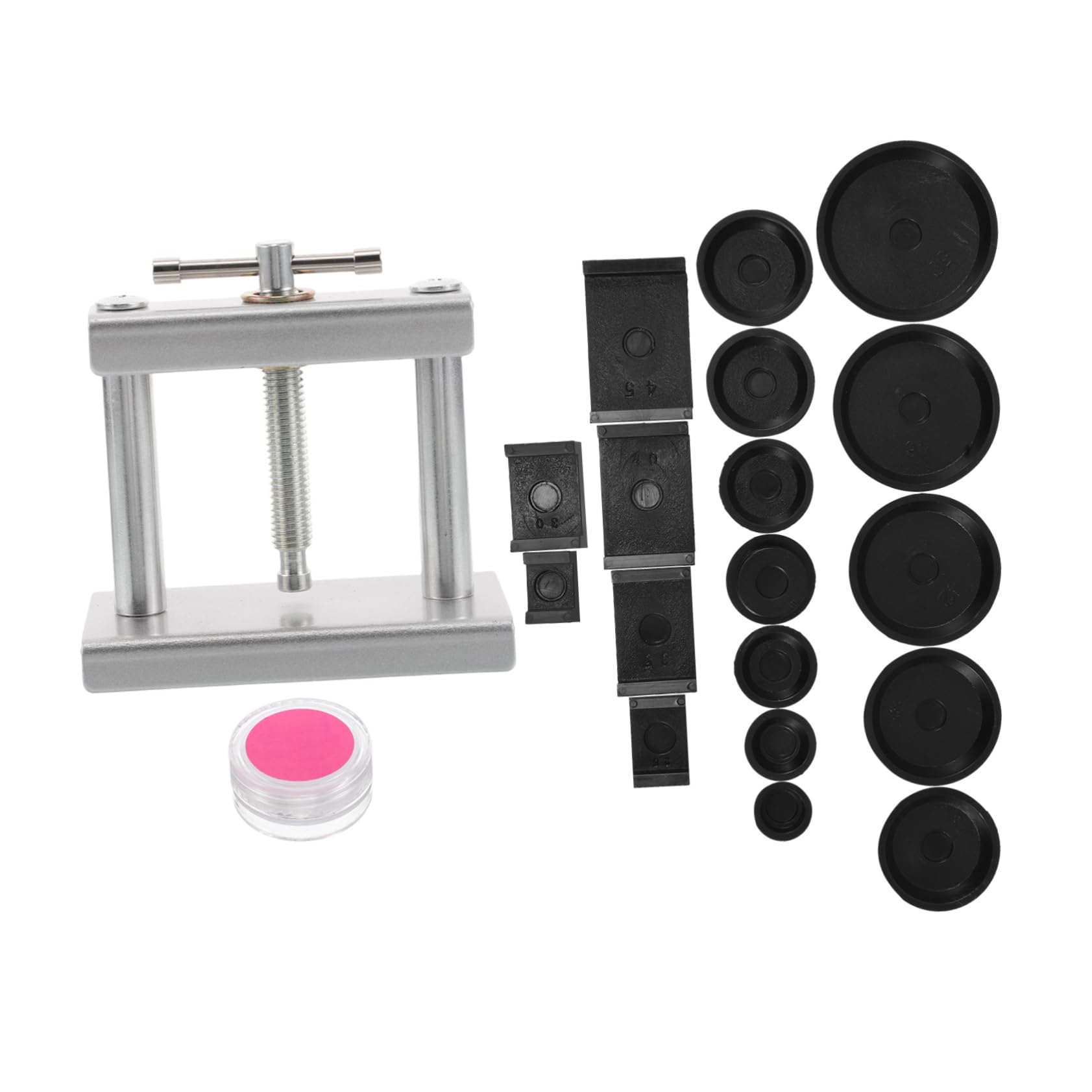 POPETPOP Presse Für Uhrenreparatur Batteriewechsel Gehäuseöffner Werkzeugset Für Quarz Und Mechanische Uhren Klemme Halter Ersatz Reparaturwerkzeug