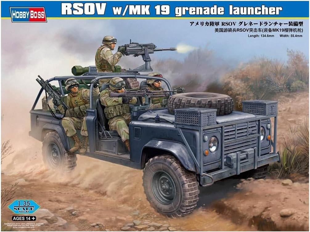 Hobby Boss RSOV with MK 19 Grenade Launcher Vehicle Model Building Kit