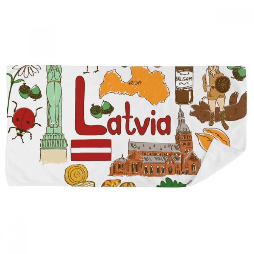 Serviette de bain Lettonie un cœur vibrant au quotidien chez vous