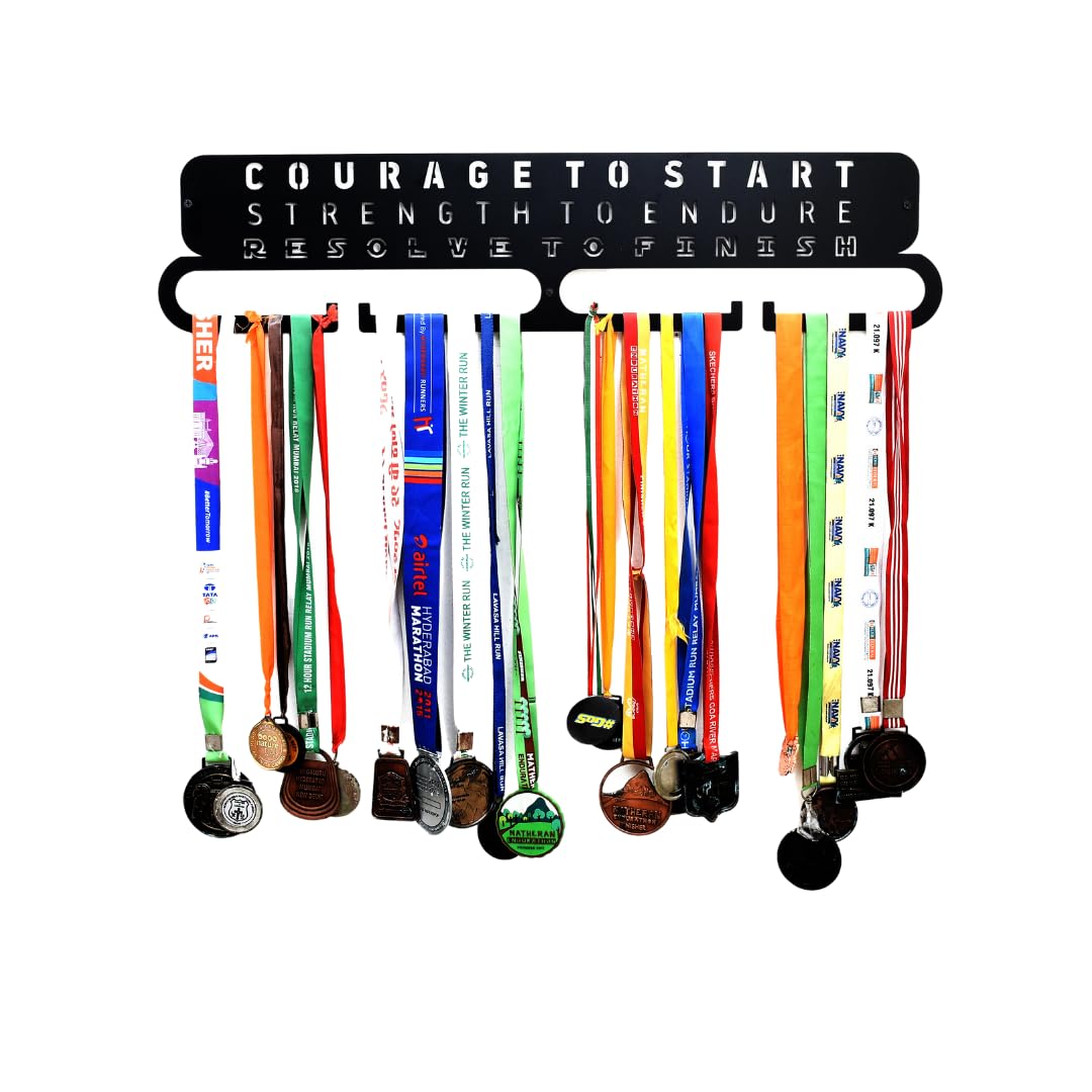 MEDALLIST Courage to Start, Strength to Endure, Resolve to Finish 30" Medal Hanger Wall Mount | Medal Display Case & Frame | Perfect for Sports, Military, & Achievement Medals (B0CKLLQDV3) Amazon Price History, Amazon Price Tracker