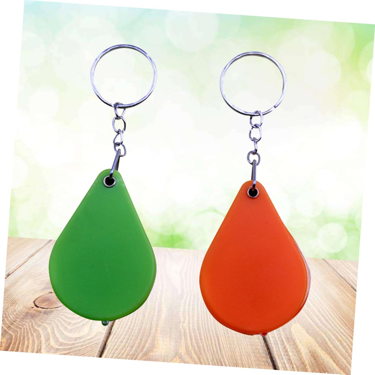 minkissy 2 Pack Magnifier Keychains Plastic Folding 10x Magnifier Loupe Keyring Orange Green Mini Keyring Magnifying Glass for Jewelry Coins Stamps