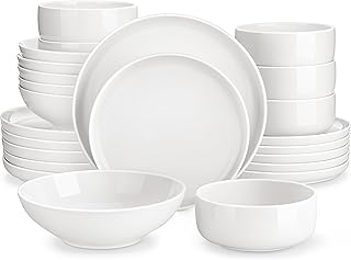 Sponsored You’re seeing this ad based on the product’s relevance to your search query.Learn more about this advertisement MALACASA Luna 24-Piece Dinner Service Set for 6 People, White Porcelain, Modern Crockery Set with 6 Dinner Plates, Dessert Plates, Soup Plates and Cereal Bowls