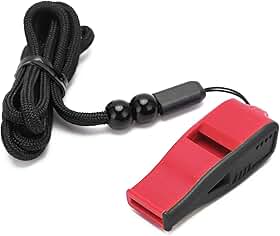 Alomejor Apito Profissional para árbitros, Em Resina ABS, Ideal para Basquete, Futebol e Vôlei, Com Suporte Ajustável Em nylon. Perfeito para Jogos Esportivos, Sinalização de Trânsito e