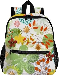 Mochila infantil para meninos e meninas em idade pré-escolar, mochila de viagem colorida com flores para crianças primárias, estudantes e crianças