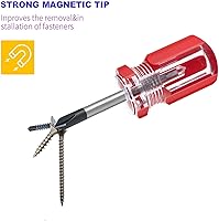 Vista 4 de Buspoll Stubby Screwdriver – Compact Short Screwdriver for Tight Spaces, Durable Chrome-Plated Steel Construction, Easy to Use, Versatile Tool.