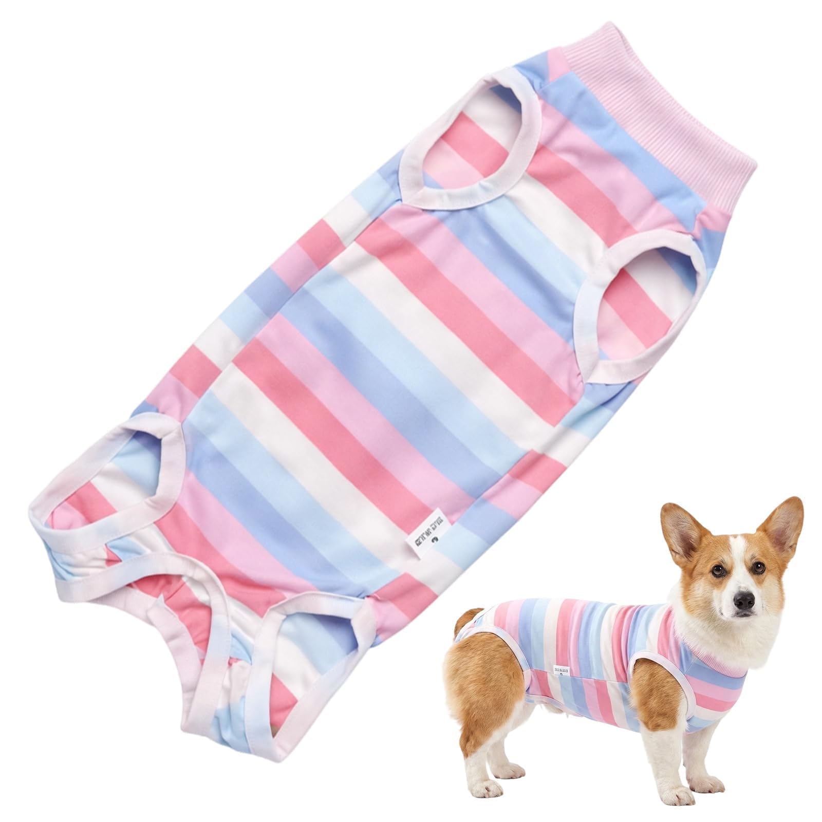 Dog Body Suit After Surgery, Anti-Licking Spay Suit, Breathable Surgical Shirt, Soft Post-Op Onesie, Collar Alternative Pet Vest, Size S