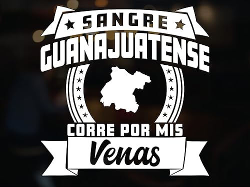 Miniatura 3 de Pegatinas para Carros Sangre Guanajuatense Corre por mis Venas Calcomanias para Autos Guanajuato México, calcomanía de coche para camiones Latin