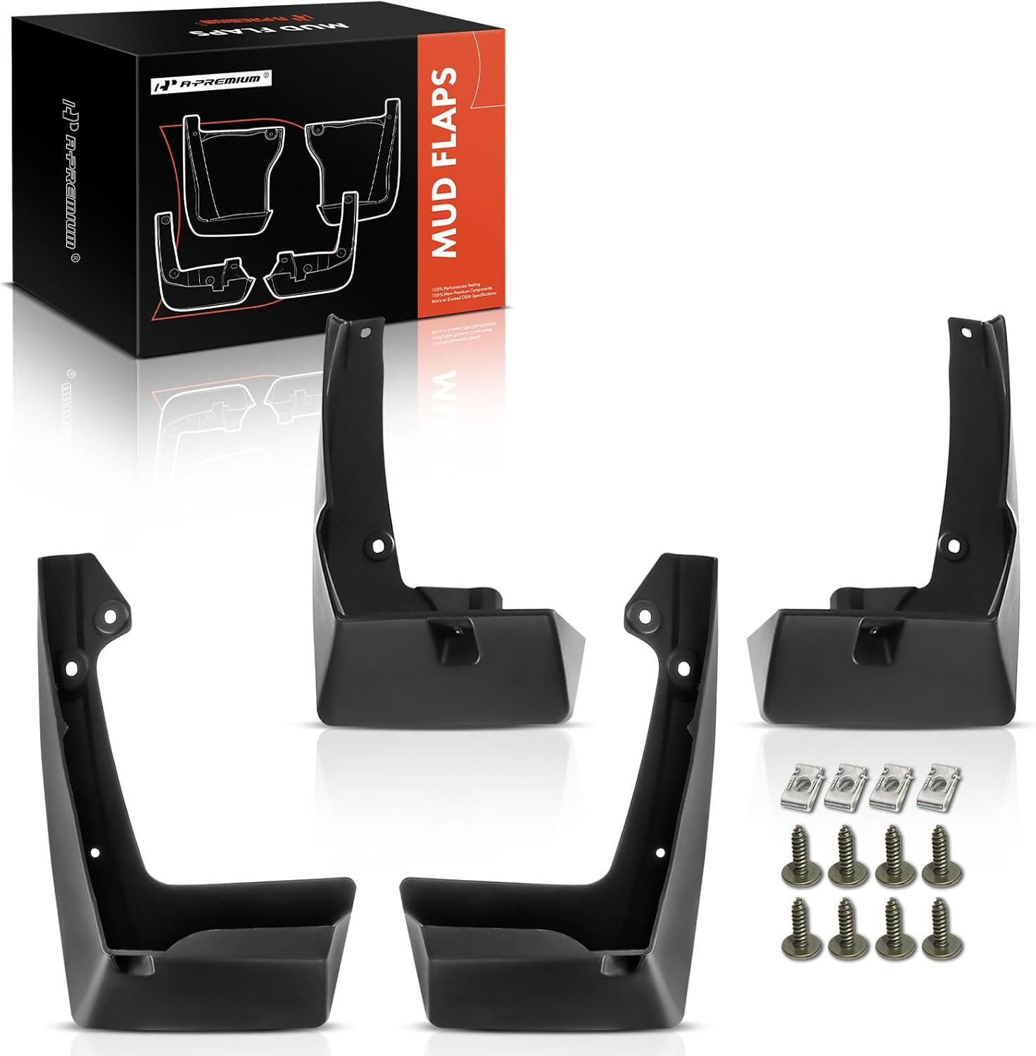 A-Premium Set of 4PCS Mud Flaps Splash Guards Mudguards Mudflaps with Hardware Kits Accessory Compatible with Toyota C-HR, 2018-2020, Sport Utility, Front and Rear (Driver & Passenger Sides)