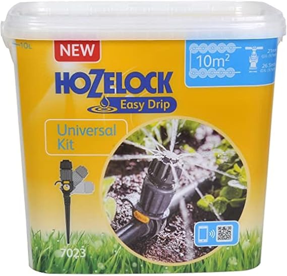 Hozelock Easy Drip Universal Watering Kit for Beds and Borders, Black