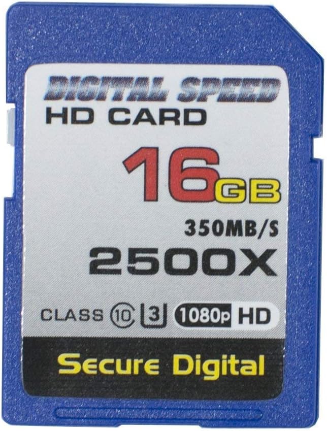 Memory 16GB 2500X Professional High Speed 350MB/s Error Free SDHC