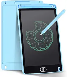 KKmoon Tablet LCD portátil de 8 polegadas Prancheta de desenho eletrônico Ultrafino Bloco de escrita à mão reutilizável com Caneta Stylus Botão Apagar Presente para Crianças Alunos Adultos em Casa Es