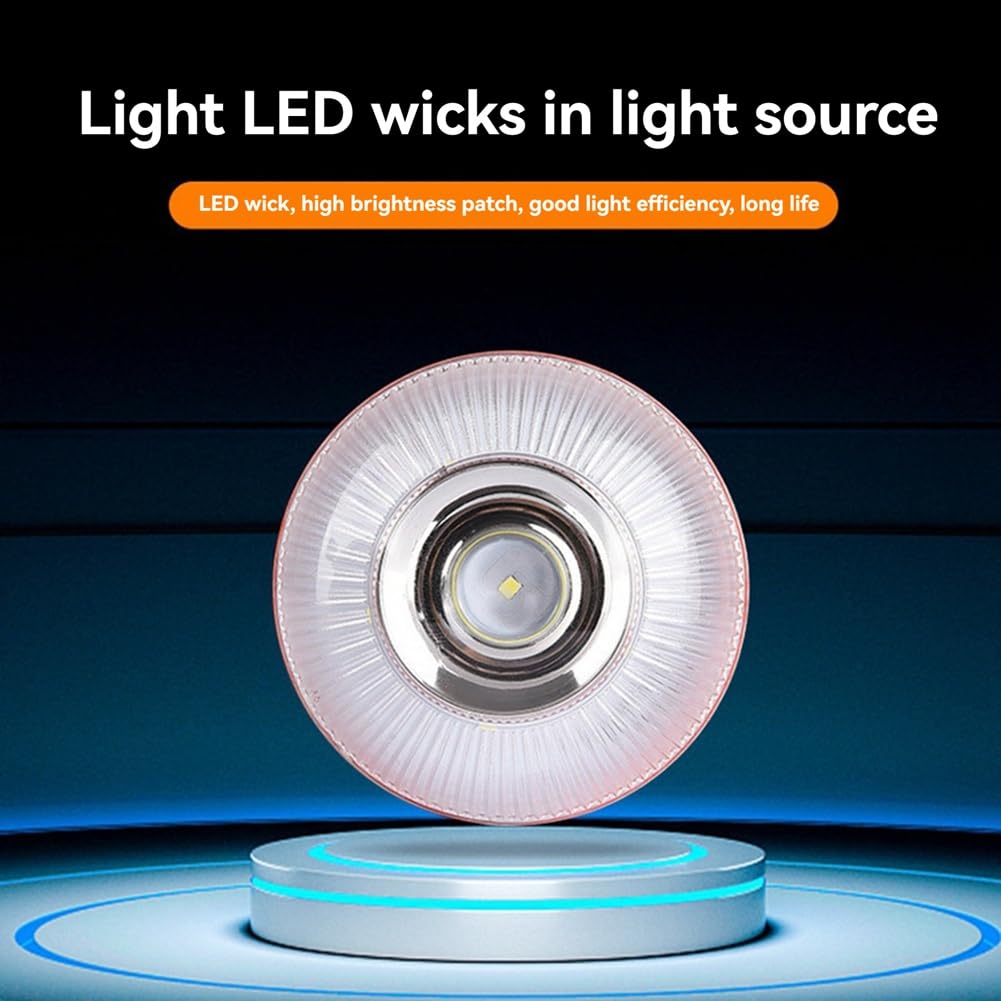 5 Luces LED de Emergencia V16, Luces de Advertencia Blancas y Amarillas con Base Magnética, Luz de Seguridad para el Tráfico