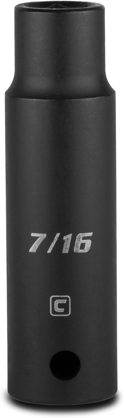 Capri Tools Deep Impact Socket, 1/2-Inch Drive, 6-Point, SAE (7/8-Inch)