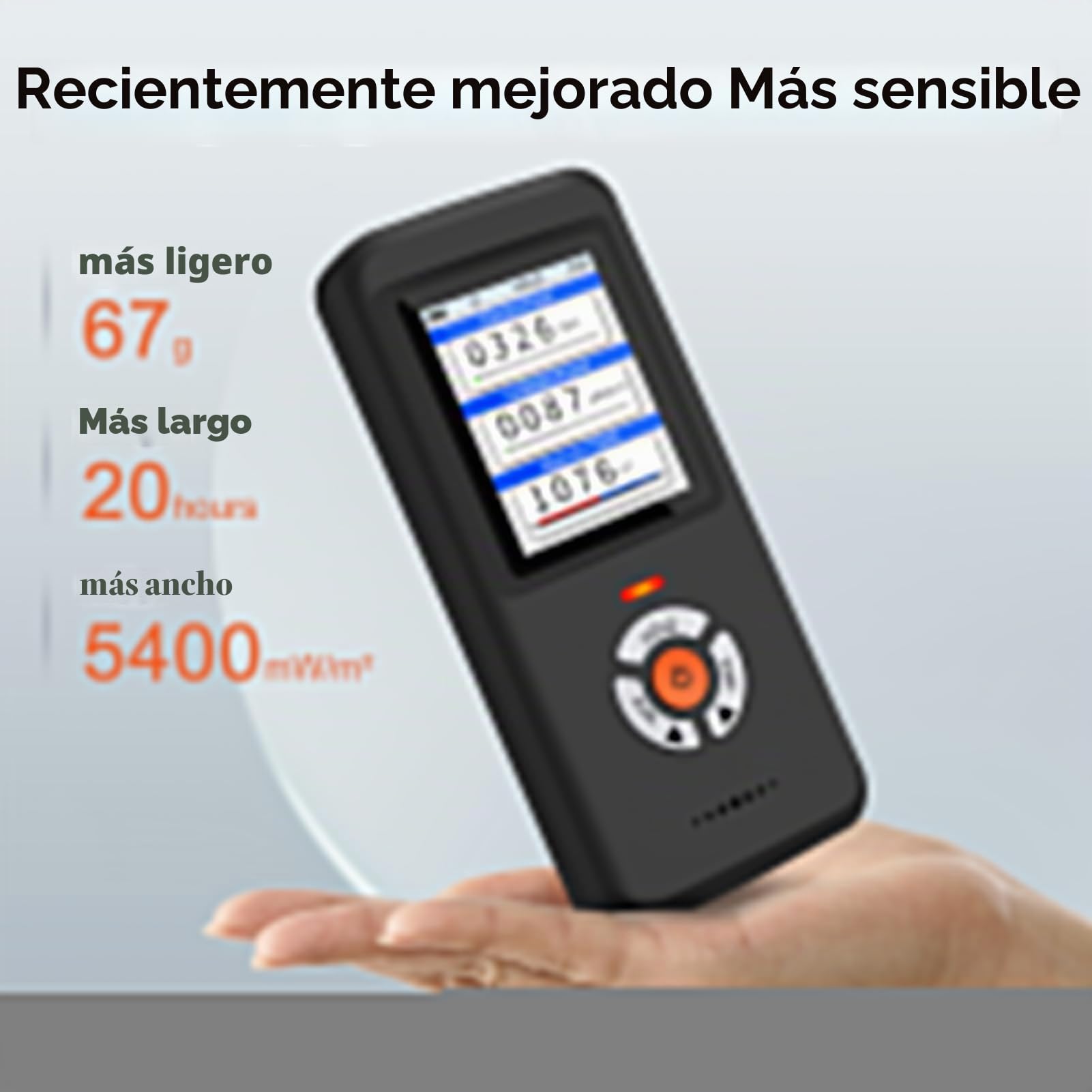 Medidor EMF Actualizado, 3 en 1 Digital/Gráfico Detector de Radiación de Campo Electromagnético para EF/RF/MF, Detector EMF Digital de Mano con LCD para la caza de fantasmas, Hogar, Oficina