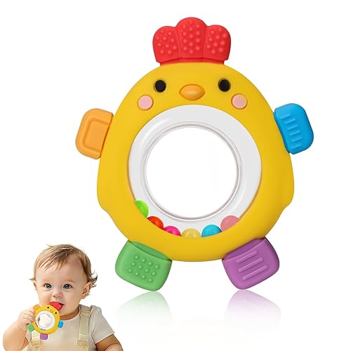 Easter Baby Teething Toys with Rattle for 3-6 6-12 Months,