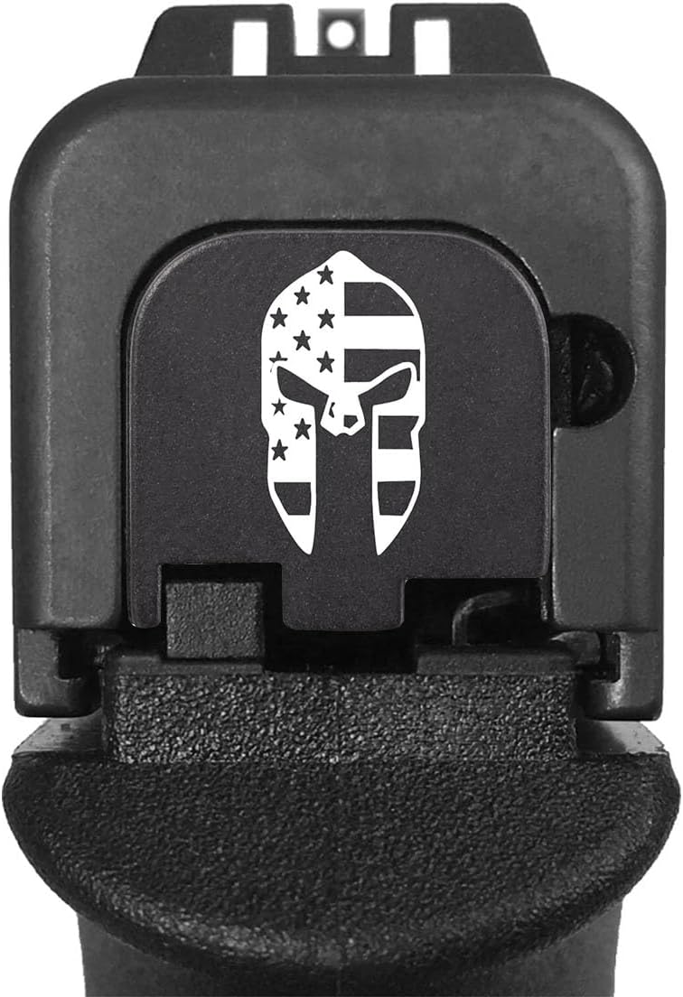 NDZ Performance Glow in The Dark Slide Cover Back Plate for Glock Gen 1–5 & 43, 43X, 48 – Anodized Aluminum with Engraved Fill, Multiple Designs & Colors