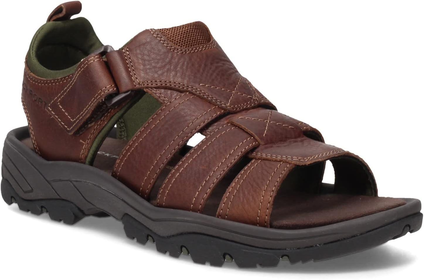 Rockport Men's ROCKLAKE Fisherman Sandal, BRN/BRN, 10 Wide
