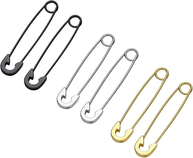 Safety Pin Earring Sets for Women Stainless Steel Edgy Studs Earrings Xmas Gift