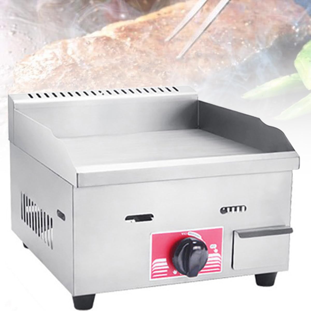 Komercyjne grille gazowe, regulowana temperatura, płaski grill do użytku na zewnątrz i kuchni