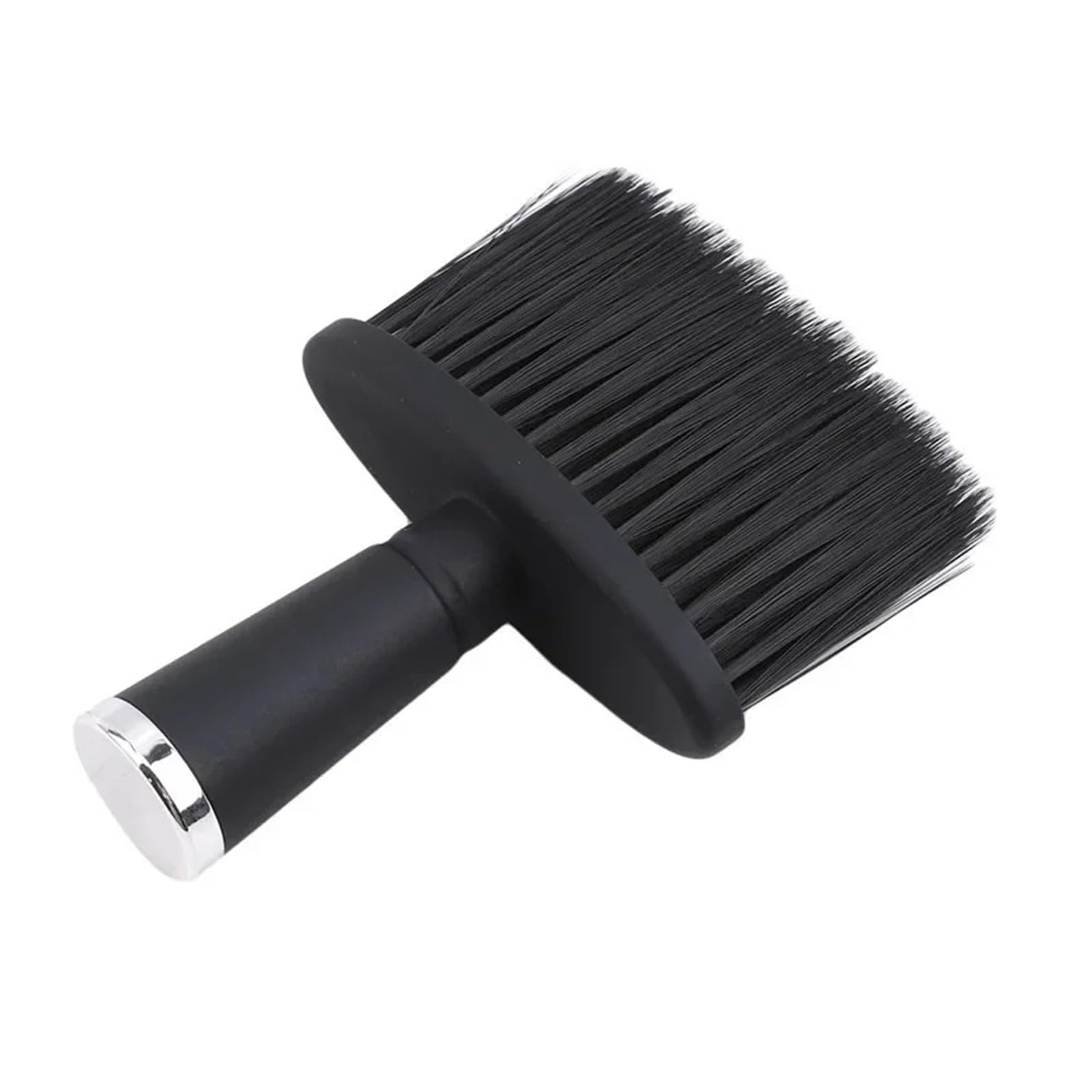 Spazzola For Spolverino For Il Viso In Plastica Con Manico Nero, For Capelli Da Barbiere, Spazzola For Capelli Pulita, Spazzola For Barba, Strumento For Lo Styling Del Salone(Black plastic handle)