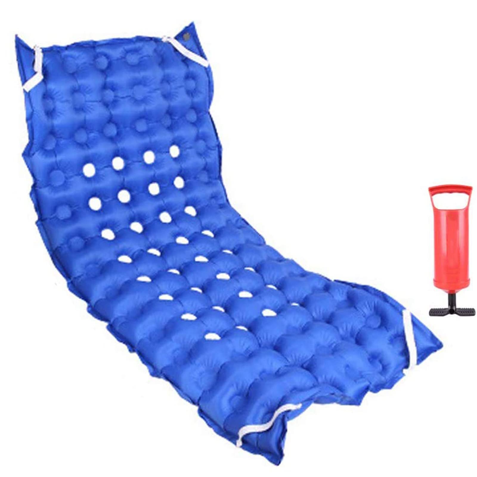 Colchón Inflable antiescaras, Cama de colchón de Aire portátil y Bomba de inflado Manual para Pacientes postrados en Cama a Largo Plazo