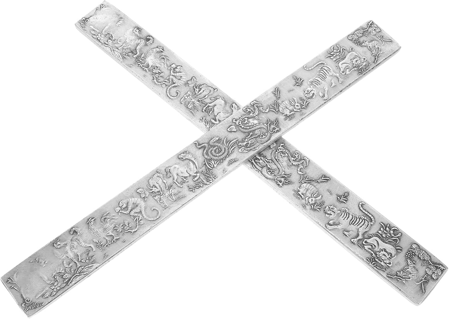 HEMOTON Mosiężnych Przycisków Do Papieru Kaligraficznego z Motywem Zodiaku Metalowy Miedziano-niklowy Ciężarek Do Papieru Feng Shui Dekoracyjny Ciężarek Biurko i Malarstwa