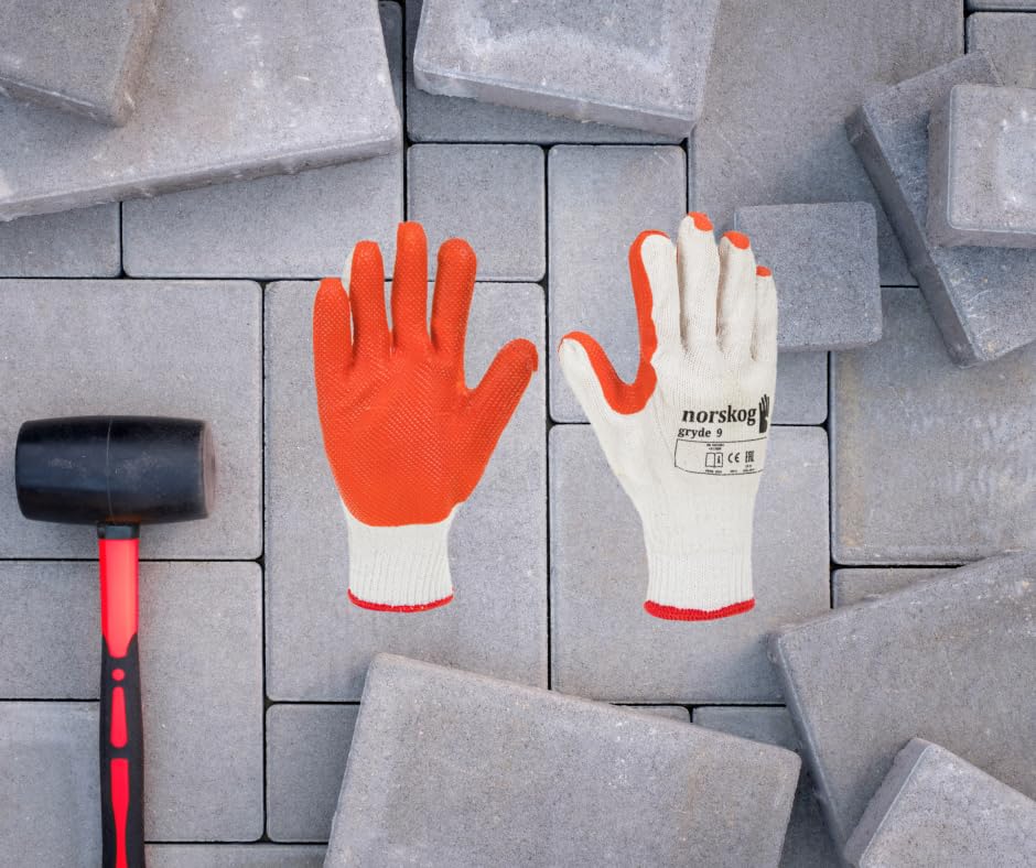 norskog GRYDE Arbeitshandschuhe Pflasterhandschuhe für Herren Handschuhe für Pflasterarbeiten Schutzhandschuhe 12 Paare Gr.10 bei Günstiger Preis