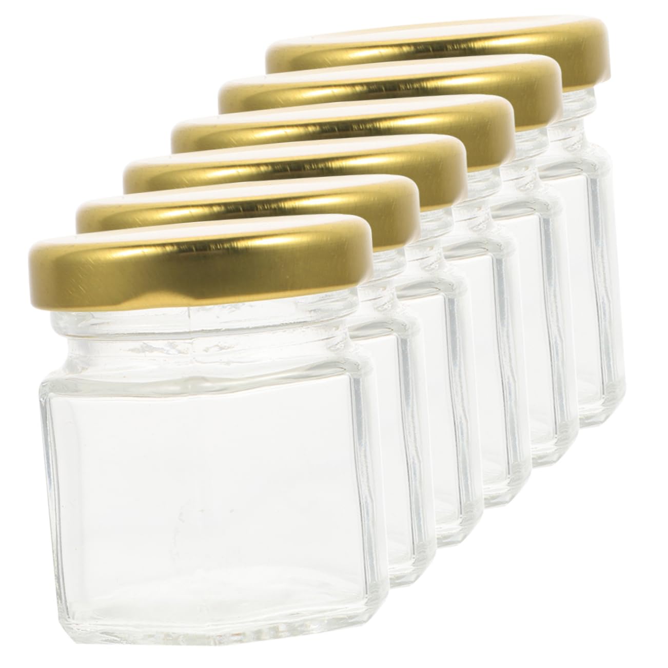 Garneck 6pcs Honey Bottle Transparent Jam Containers Sealed Containers for Food Grain Dispenser Mini Jars of Honey Clear Design Honey Containers Lidded Jam Jars Honey Dispenser Iron